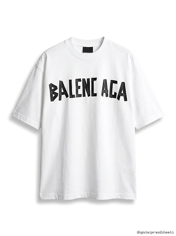 Balenciaga minimalist style white T-shirt