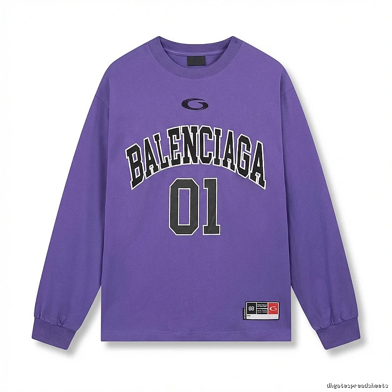 Balenciaga preppy style purple sweatshirt