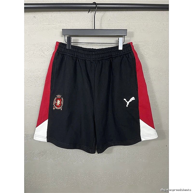 Balenciaga Retro Black and Red Shorts