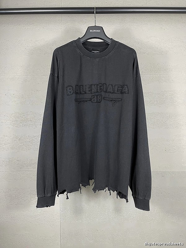 Balenciaga retro ripped black T-shirt