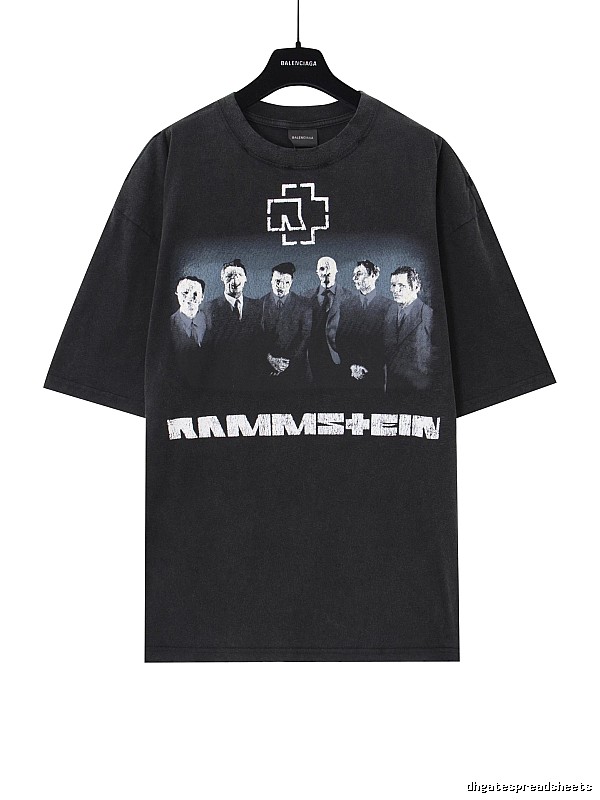 Balenciaga Rock Style Black T-shirt