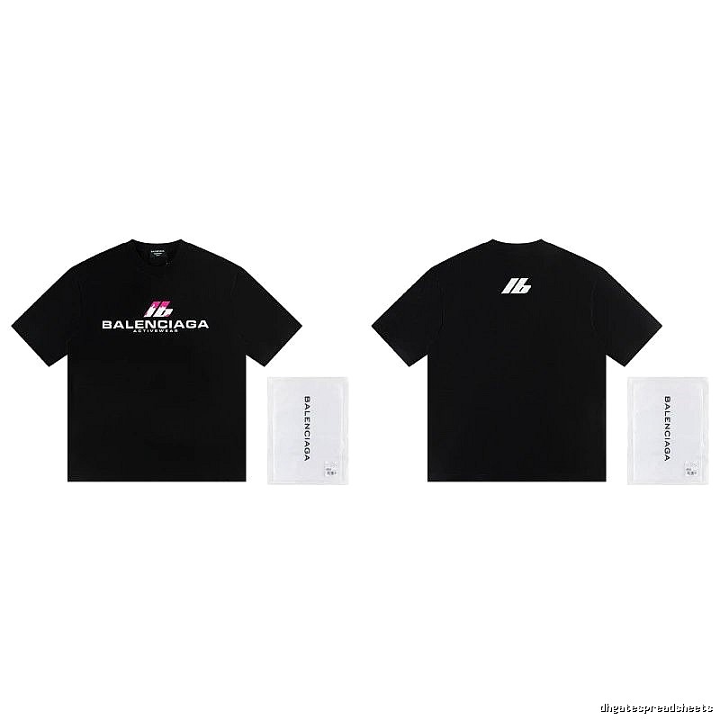 Balenciaga Sport Collection Edgy Cool Style Black Short-sleeve T-shirt