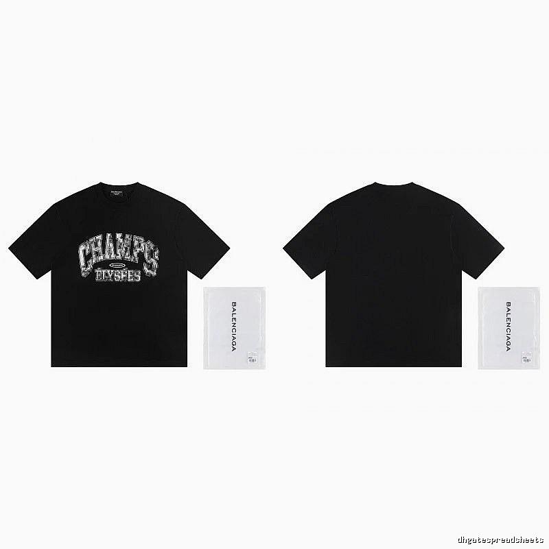 Balenciaga Vintage-style Printed Black T-Shirt