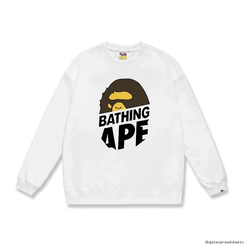 Bape Ape Head Casual White Sweatshirt
