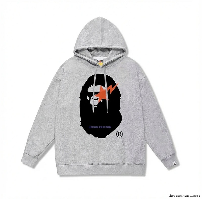 Bape Ape Head Grey Hoodie