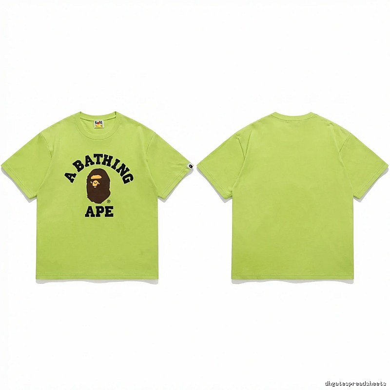 Bape Ape Head Trendy Brand Fluorescent Green T-shirt