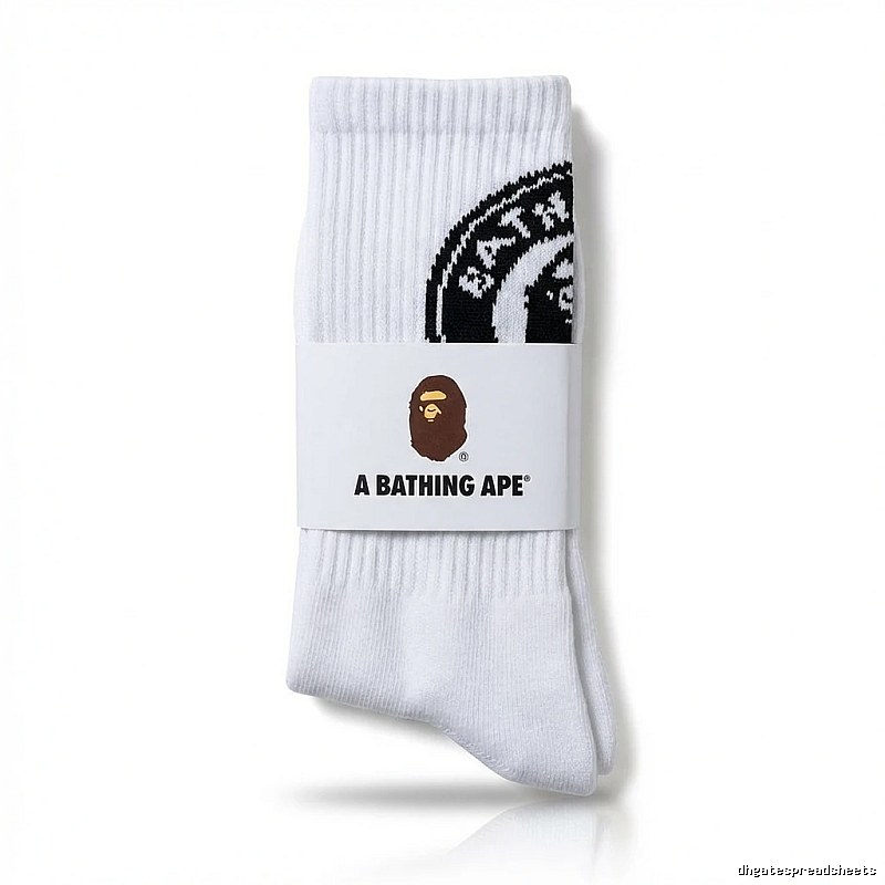 Bape Ape Head Trendy Socks (White)