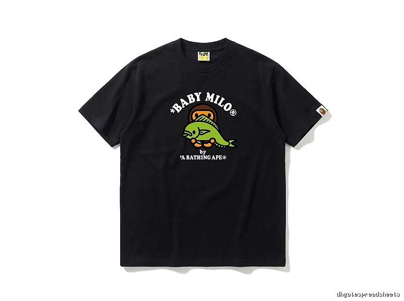 Bape BABY MILO Cartoon Style Black T-shirt