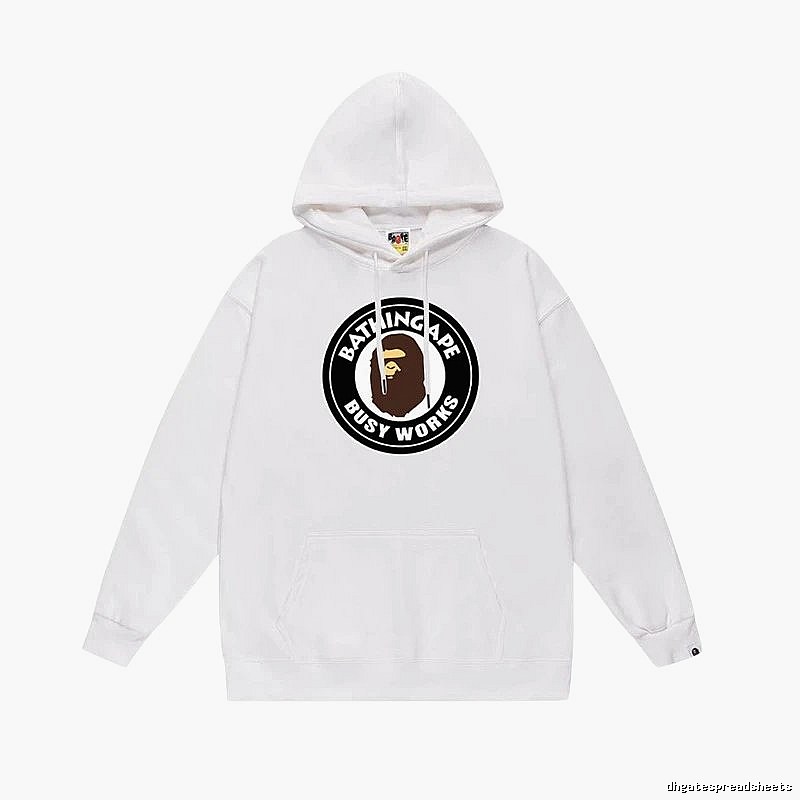 Bape Black Label Casual Style White Hoodie