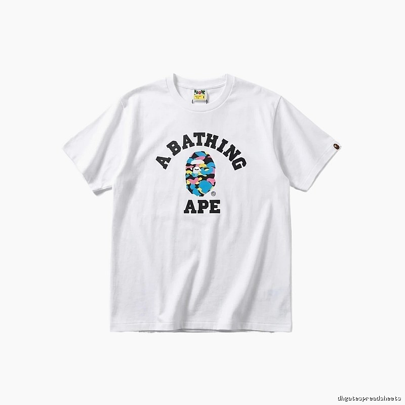 Bape Camouflage Alphabet White T-shirt