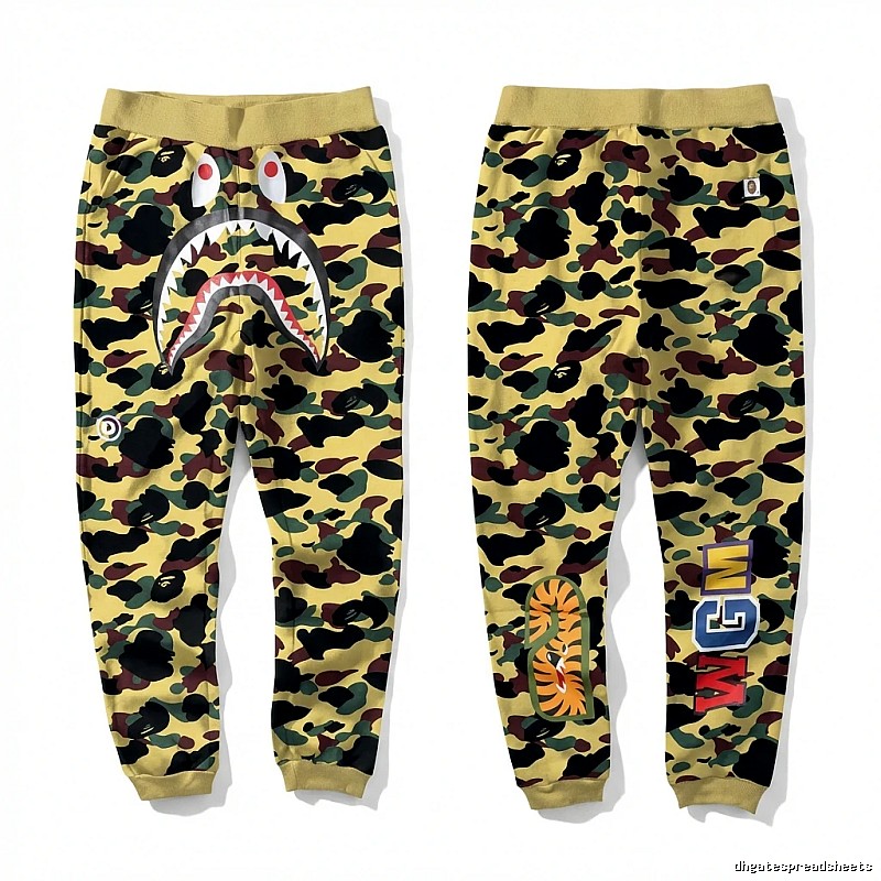 Bape camouflage shark pattern sweatpants