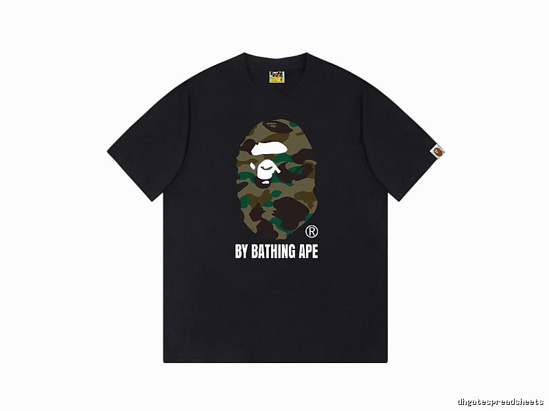 Bape camouflage style black T-shirt