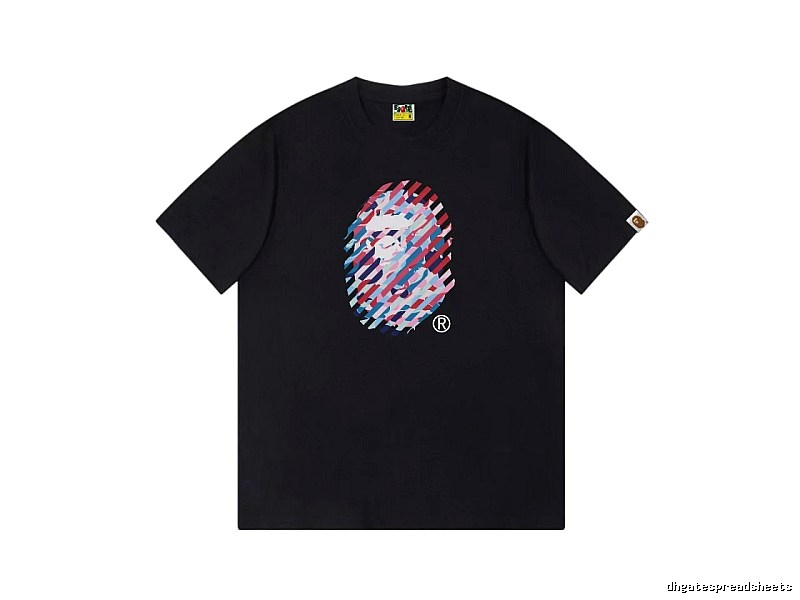 Bape camouflage style black T-shirt