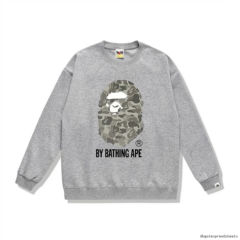 Bape camouflage-style grey sweatshirt
