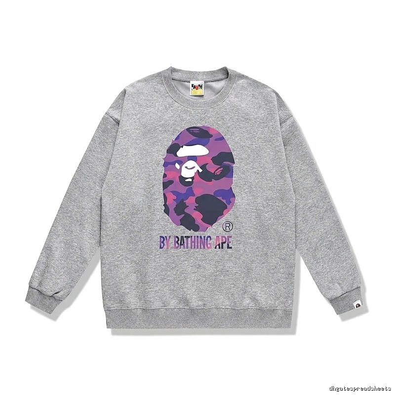 Bape camouflage-style grey sweatshirt