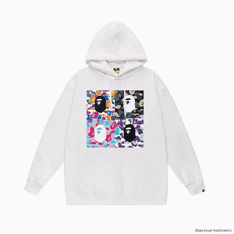 Bape camouflage style white hoodie