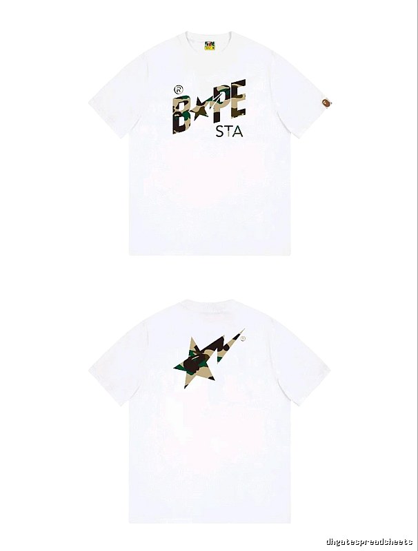 Bape camouflage style white T-shirt