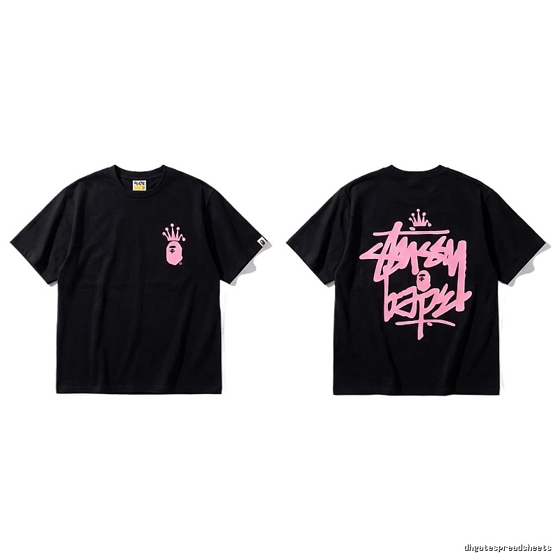 Bape Crown Graffiti Style Black T-shirt