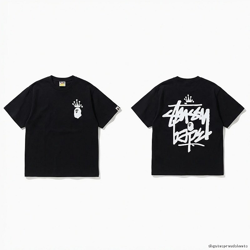 Bape Crown Graffiti Style Short-Sleeve Shirt