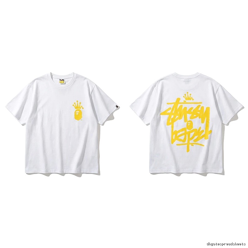 Bape Crown Series Graffiti Style White T-shirt