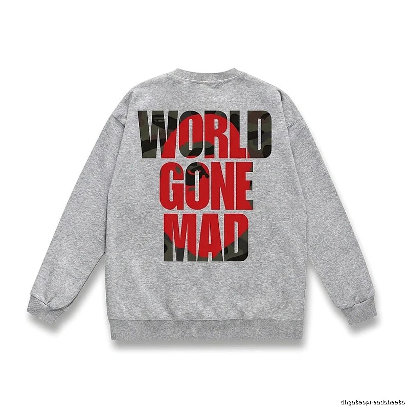Bape grey letter sweatshirt