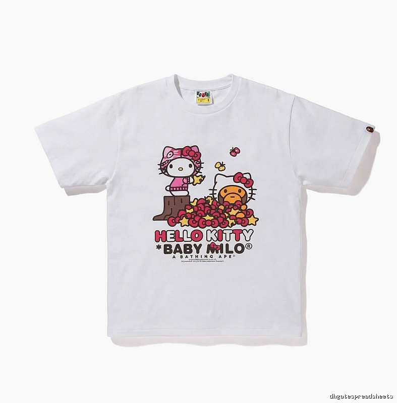 Bape Hello Kitty Co-branded White T-shirt