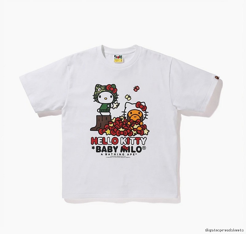Bape Hello Kitty Co-branded White T-shirt