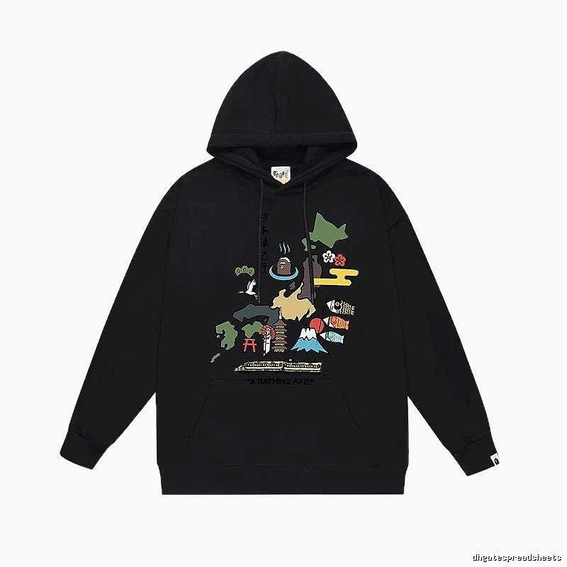 Bape Japanese-style black hoodie
