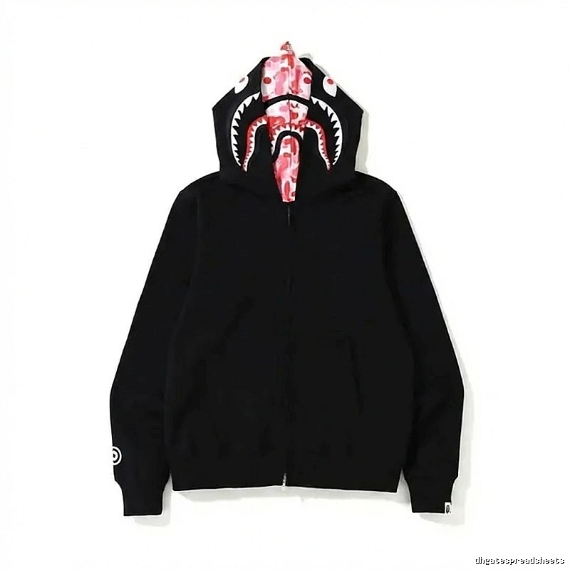 Bape Shark Series Black Streetwear Hoodie