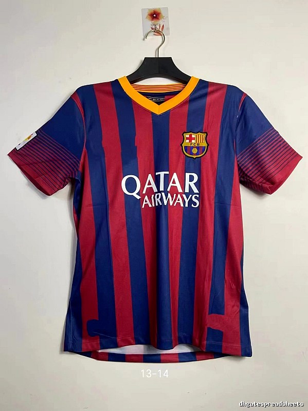 Barcelona Summer Retro soccer jersey Blue Red Barcelona with Bold Graphic