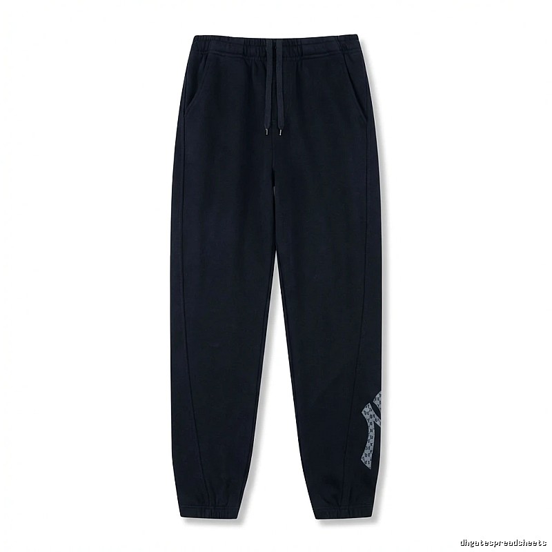 Basic style casual black pants of MLB