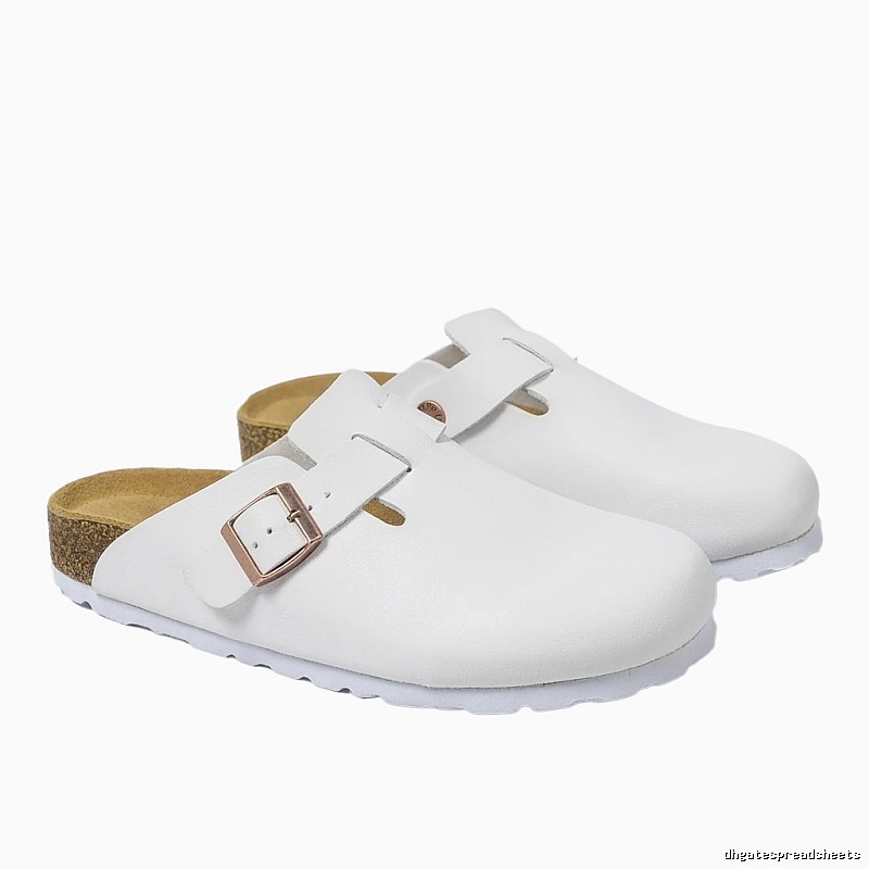 BIRKENSTOCK minimalist style white mule shoes