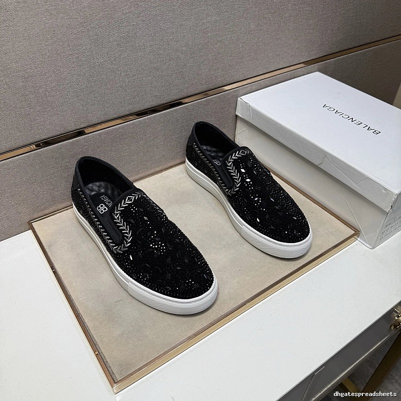 Black Glitter Slip-on Slip-on Sneaker for Daily Rotation