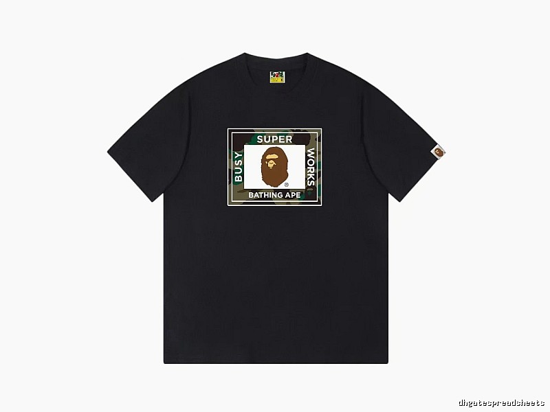 Black T-shirt with Bape ape head print