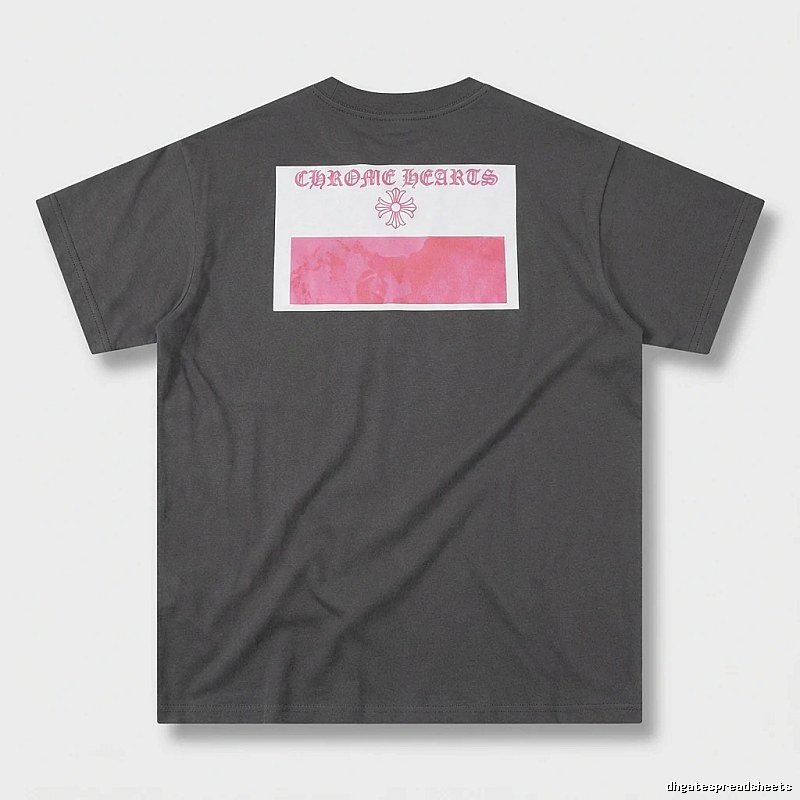 Black T-shirt with Chrome Hearts print style