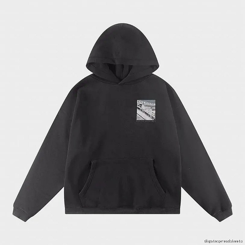 Bold Print Direction Graphic Zip Hoodie Commuter Look
