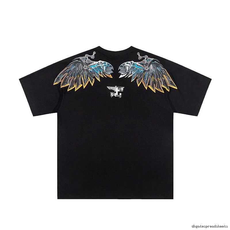 BOY Mechanical Wing Street Style Black Short Sleeve T-Shirt