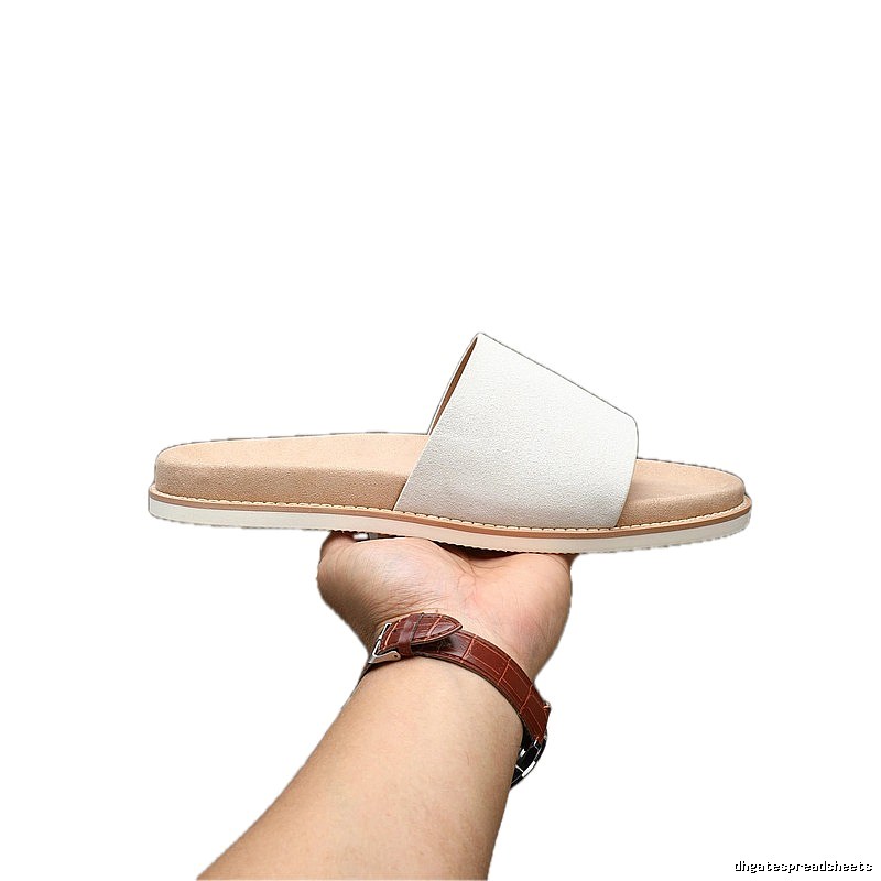 Brunello Cucinelli Minimalist Casual Off-White Slide Sandals