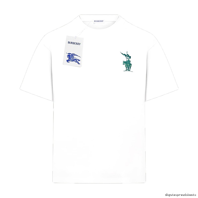 Burberry Equestrian Knight Logo Simple White T-shirt