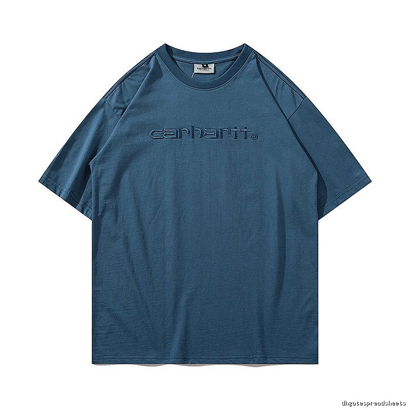 Carhartt Daily Logo T-shirt Light Blue Subtle for City Outfits