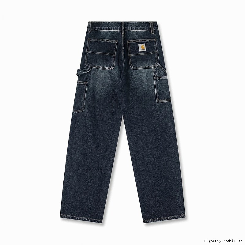 Carhartt workwear style dark denim jeans
