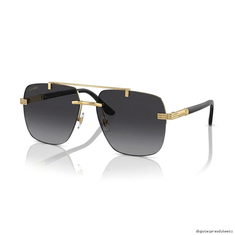 Cartier Trendy Cool Black Gold Sunglasses