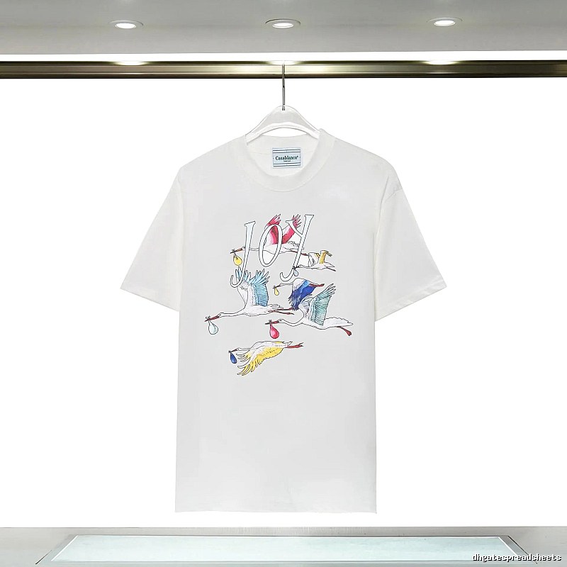 Casablanca Crane Print Wind White T-shirt