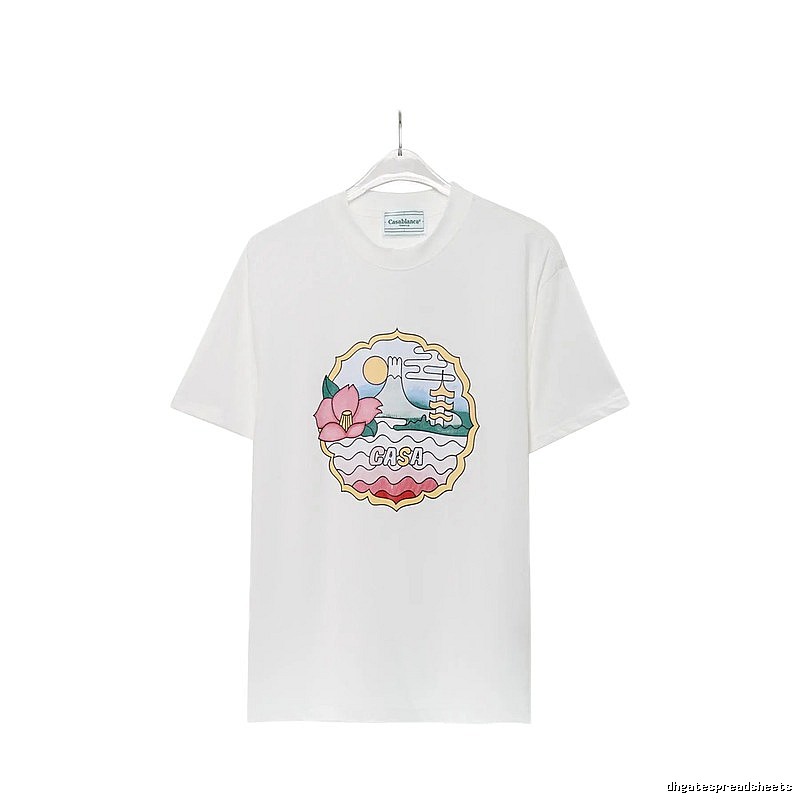 Casablanca - printed Japanese - style white T - shirt
