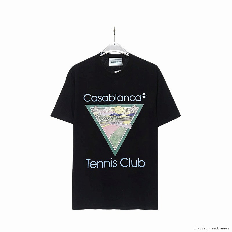Casablanca Printed Trendy Black T-shirt
