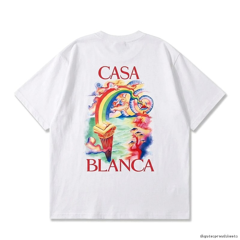 Casablanca Rainbow Print White T-shirt