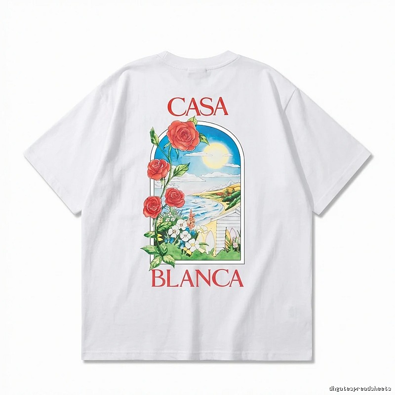 Casablanca retro printed white T-shirt