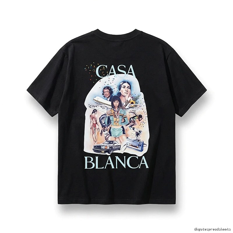 Casablanca retro style black T-shirt