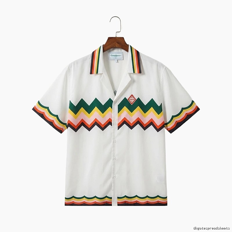 Casablanca retro-style colorful striped shirt