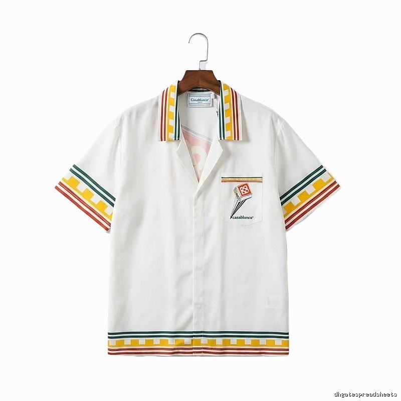 Casablanca retro style white short-sleeve